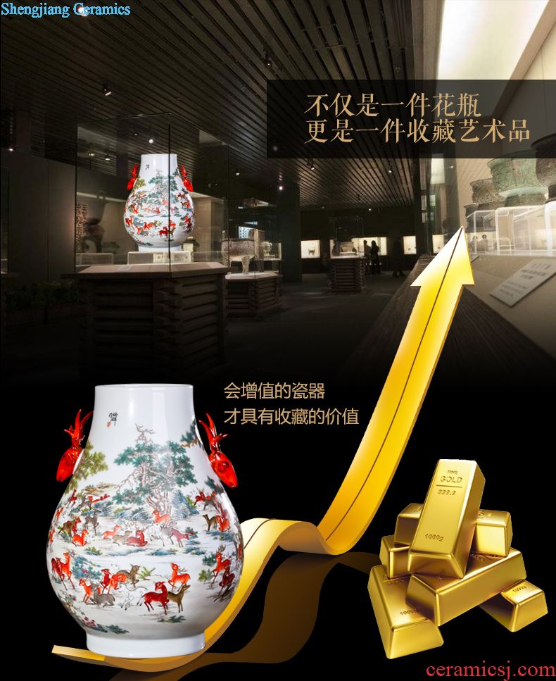 Jingdezhen ceramic hand-painted ceramic vase celebrity famous Bridges porcelain modern home furnishing articles