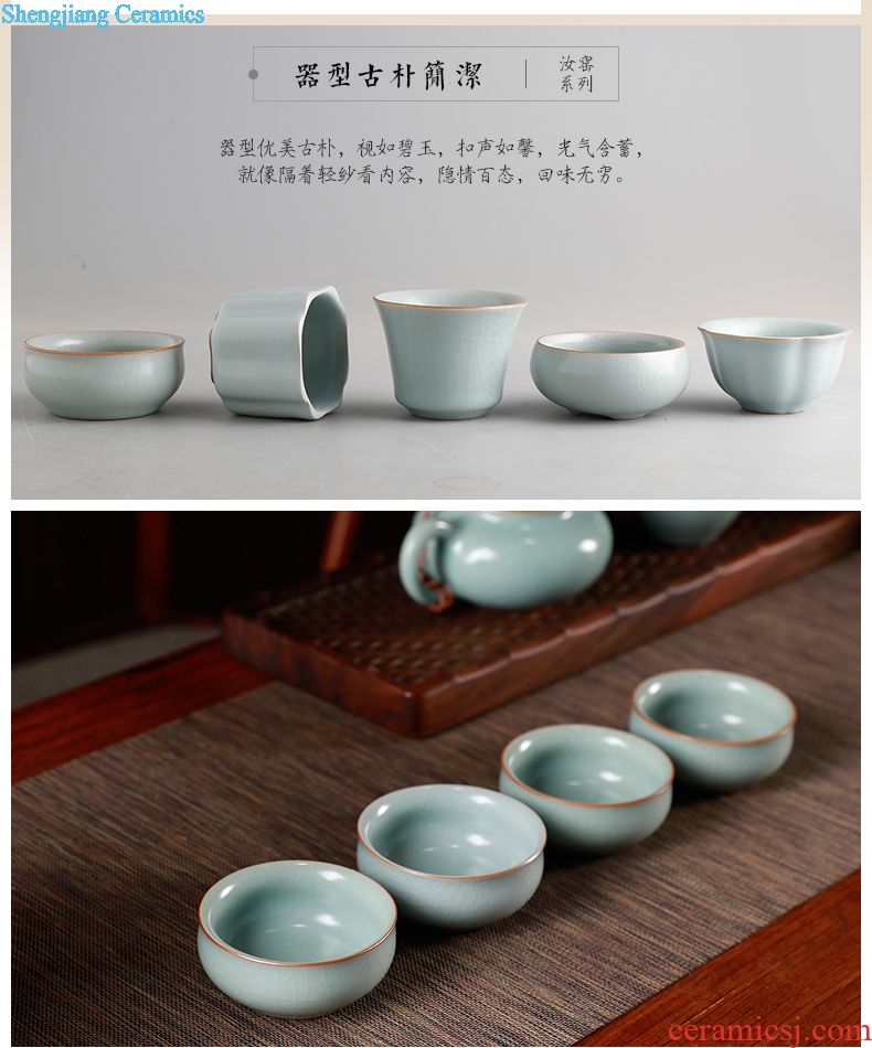 Three frequently hall your kiln teacup pu-erh tea cup of pure manual master cup of jingdezhen ceramic S44031 single large tea cup