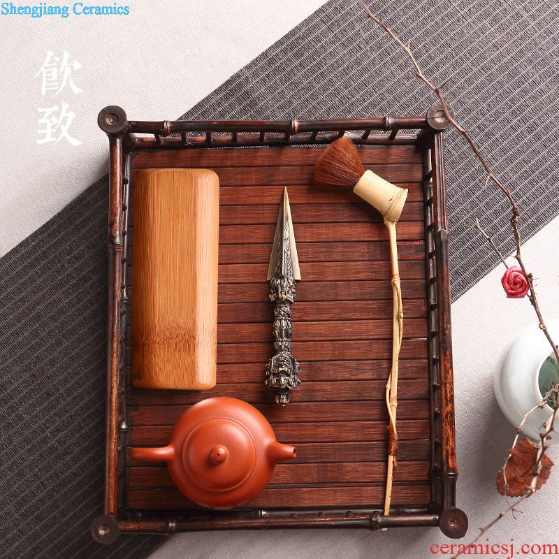 Drink to secret sea ceramic glaze water type tea tea tray large round household contracted dry tea sets of kung fu tea tray