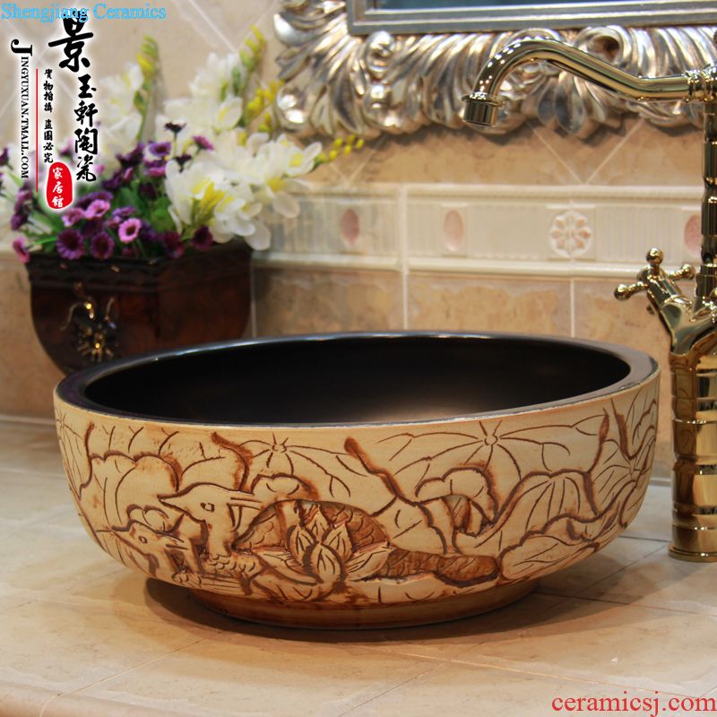 Jingdezhen JingYuXuan ceramic wash basin stage basin sink art basin basin archaize luxury