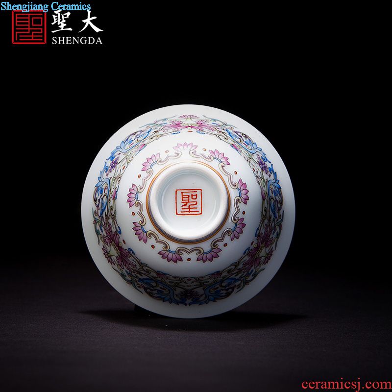 Sample tea cup jingdezhen blue and white dragon and tea set ceramic hand-drawn lines master cup single cup all hand kung fu tea cups