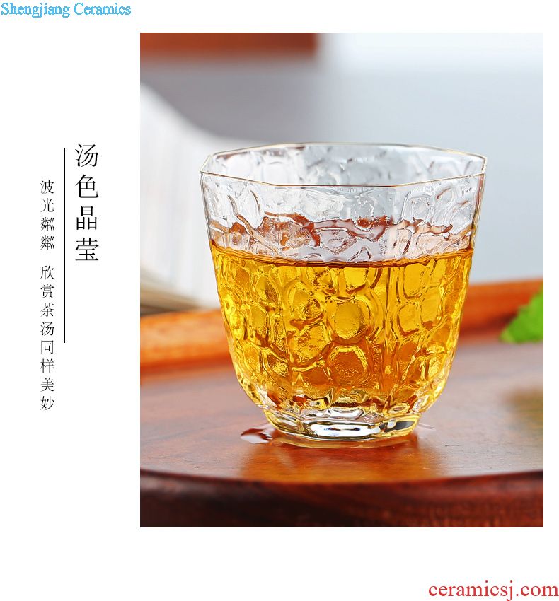 The three regular caddy kwai grain square seal pot jingdezhen household small tea to wake S51034 POTS of tea storehouse