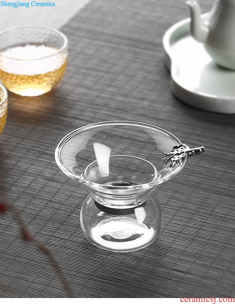 Drink to coarse after getting gold cup mat ceramic glass ceramic cup mat kung fu tea tea tea machine spare parts
