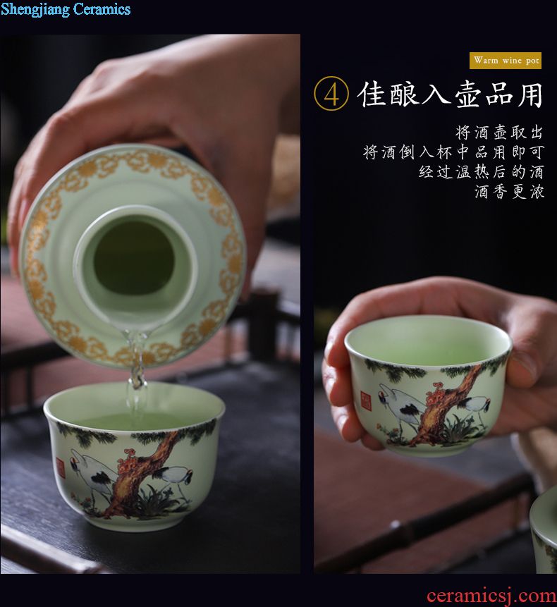 Archaize of jingdezhen ceramic wine jars home 20/50 jin put reserva medicine bottles of liquor cylinder tank seal pot