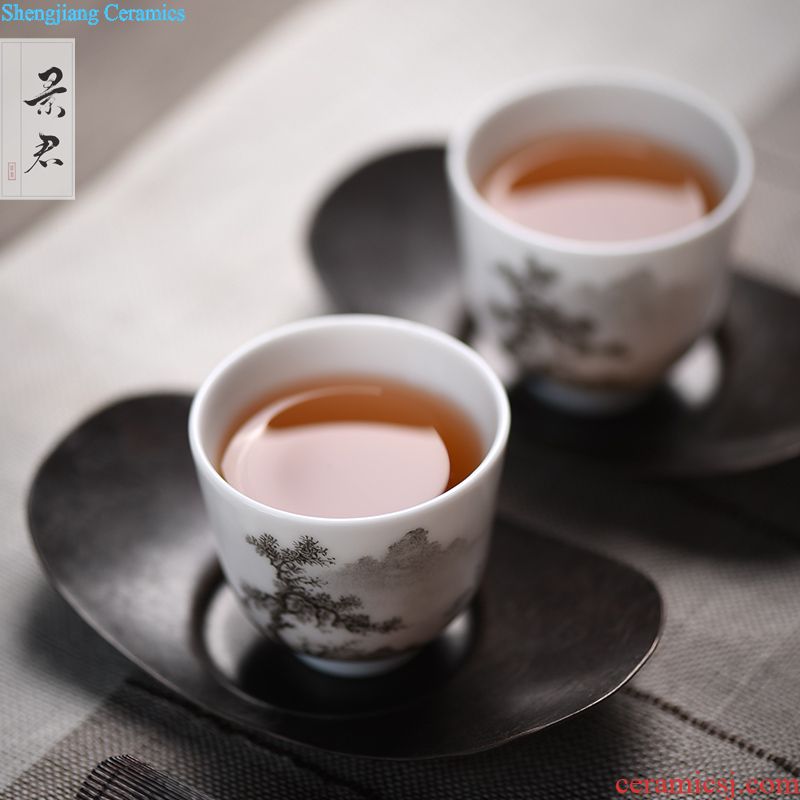 Rouge beauty JingJun jingdezhen ceramics glaze all hand sample tea cup kung fu tea tea masters cup