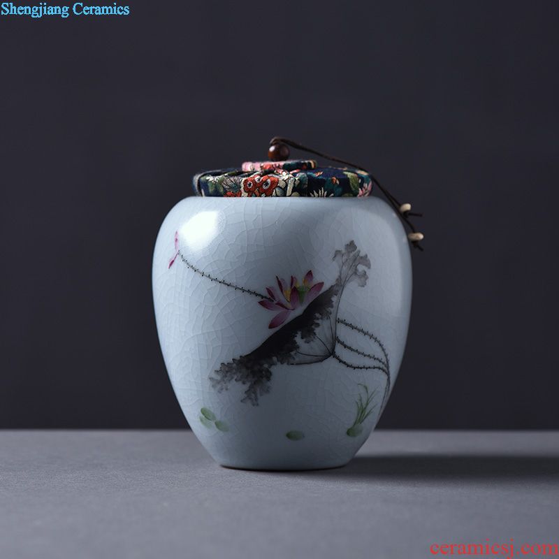 JingJun Jingdezhen porcelain Hand-painted high-grade household adornment blue and white porcelain vase