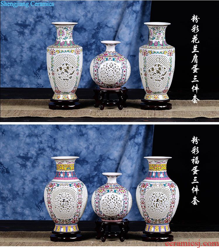 Jingdezhen large ceramic vase landing crafts decoration snow study furnishing articles classical fashion accessory