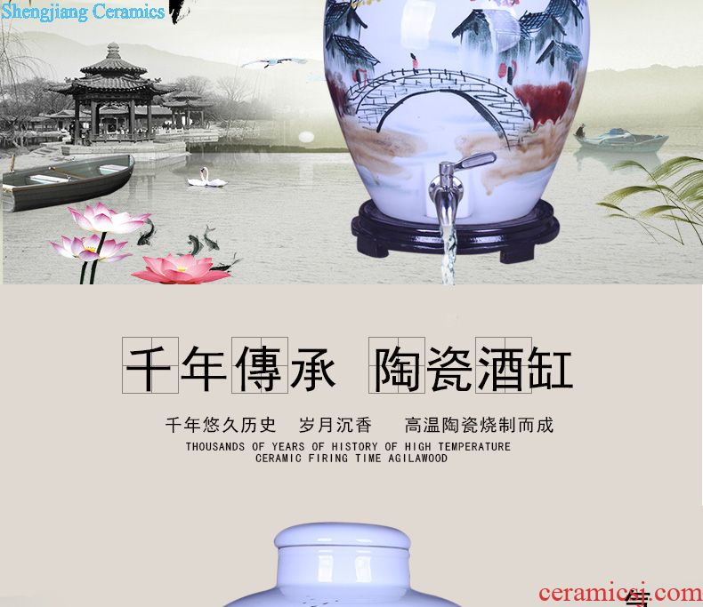 Medicine bottle bubble bottle with tap jingdezhen ceramic jars 10 jins 20 jins 30 kg bottle it sealed cans