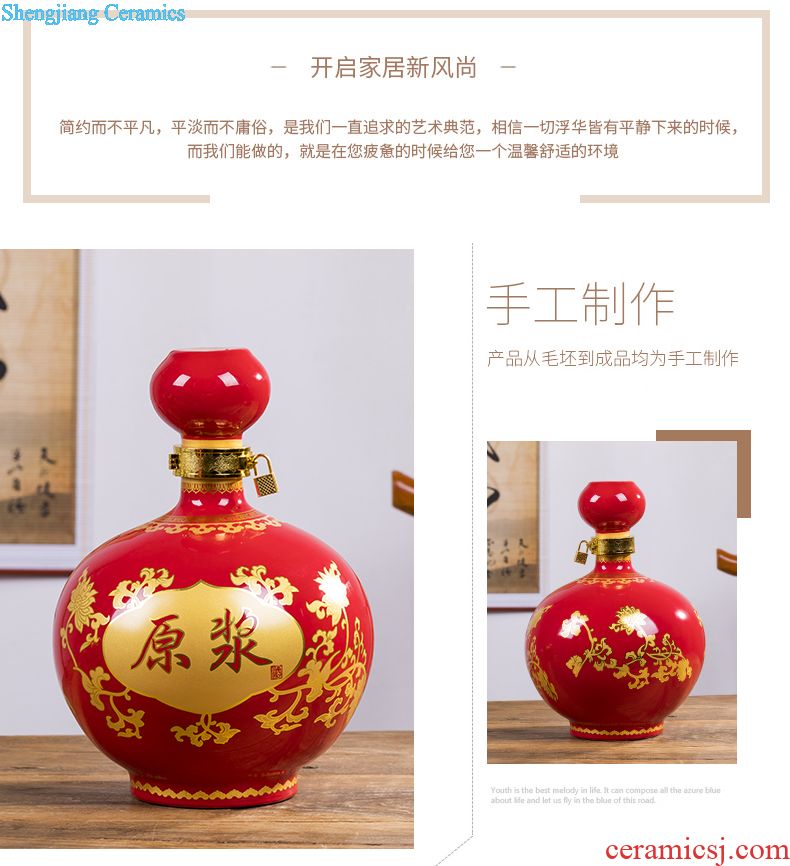 Jingdezhen ceramic ricer box meter box storage barrel 25 kg to 10 kg kitchen receive storage cylinder tank