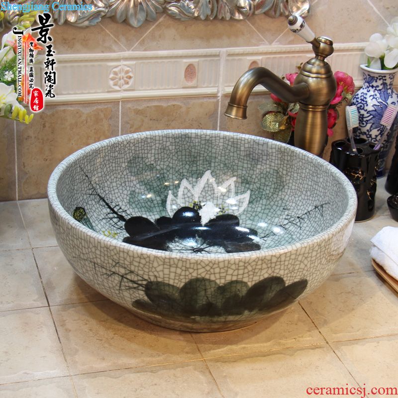 JingYuXuan jingdezhen ceramic lavatory basin art basin sink the stage basin admiralty bergamot