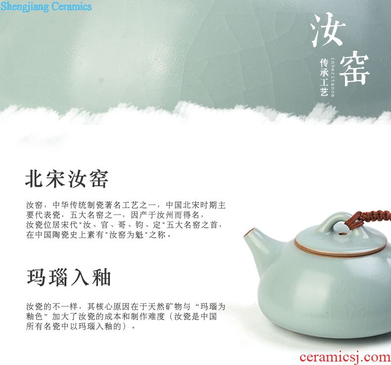 Three frequently hall your kiln kung fu tea set piece of jingdezhen ceramic teapot tea ceremony of a complete set of sample tea cup TZS173