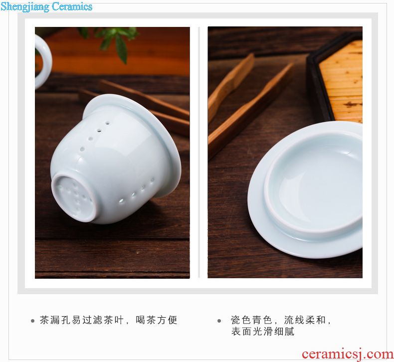 Ms ceramic vacuum cup tea cup of blue and white porcelain ceramic bladder male glass business gifts cups can be customized