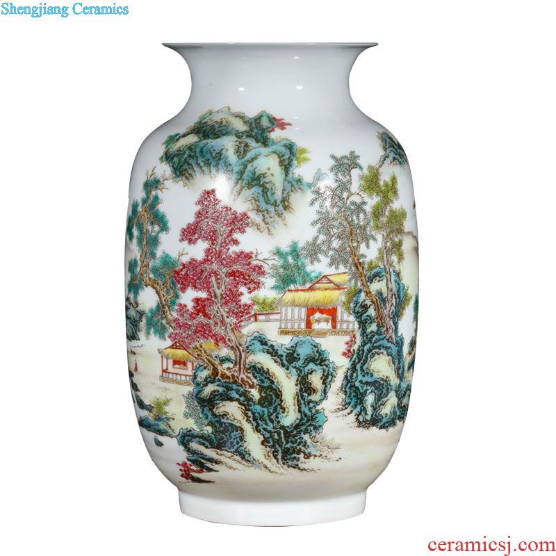 Jingdezhen ceramics office furnishing articles contemporary and contracted craft vase household act the role ofing is tasted handicraft sitting room