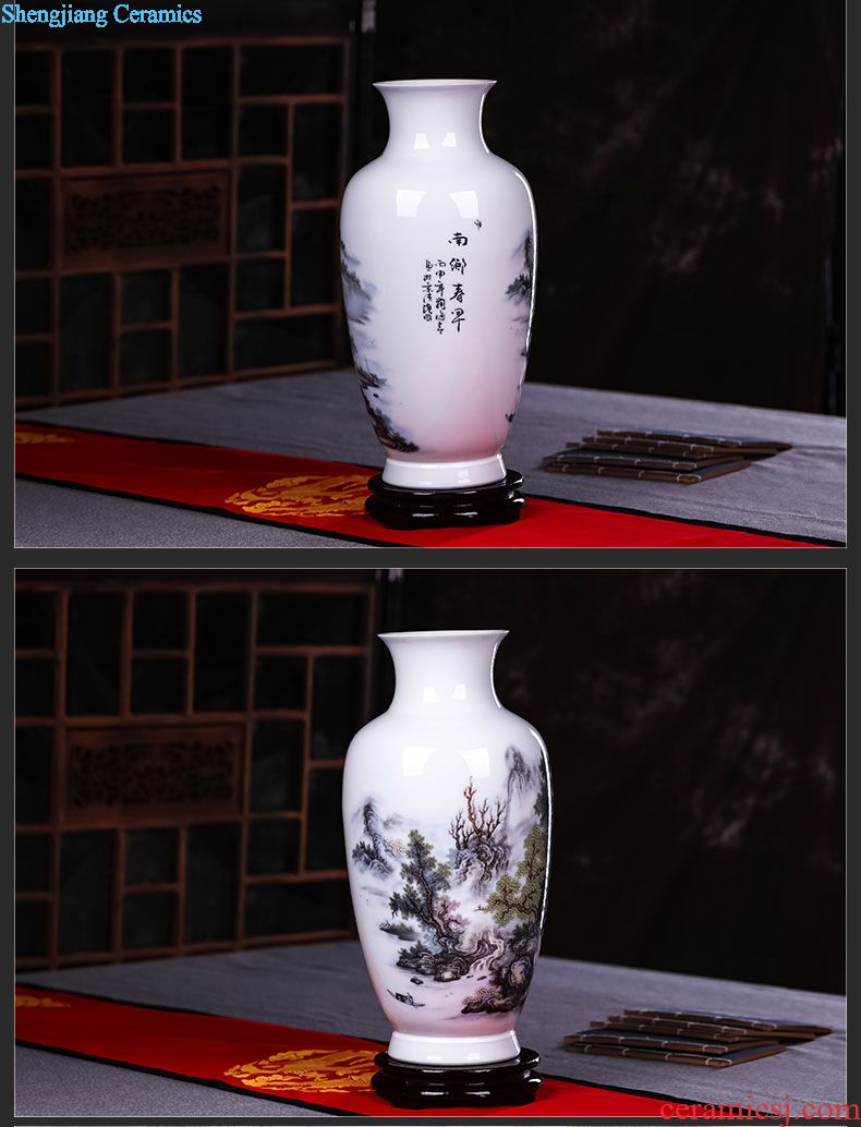 Jingdezhen ceramic painting of flowers and simple Chinese modern artistic furnishing articles American art flower arranging the sitting room
