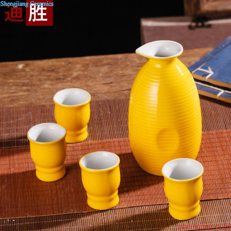 Jingdezhen ceramic bottle gourd wine pot 1 catty household imitation bronze small jar sealing wine bottle furnishing articles