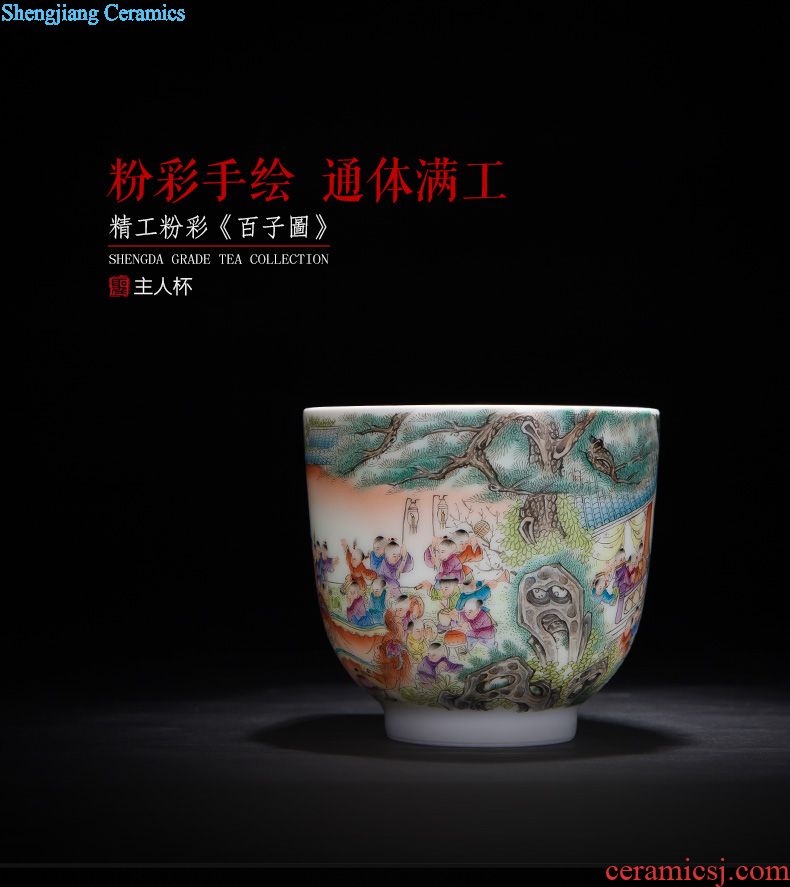 Santa jingdezhen ceramic handmade tea cups hand-painted pastel twelve gold hair pin set of a dream of red mansions cup fragrance-smelling cup