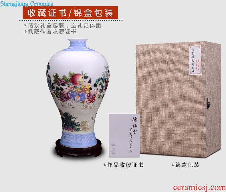 Jingdezhen ceramics hand-painted pastel lohan cylinder home furnishing articles furnishing articles household act the role ofing is tasted creative living room