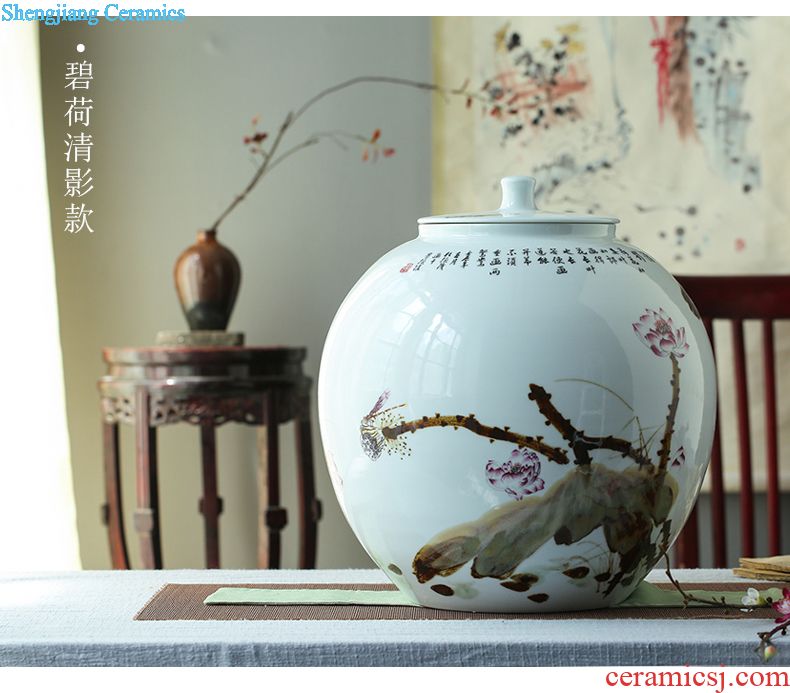 Jingdezhen wine suits ceramic jar of wine and rice wine liquor wine cup antique Chinese style household creative points