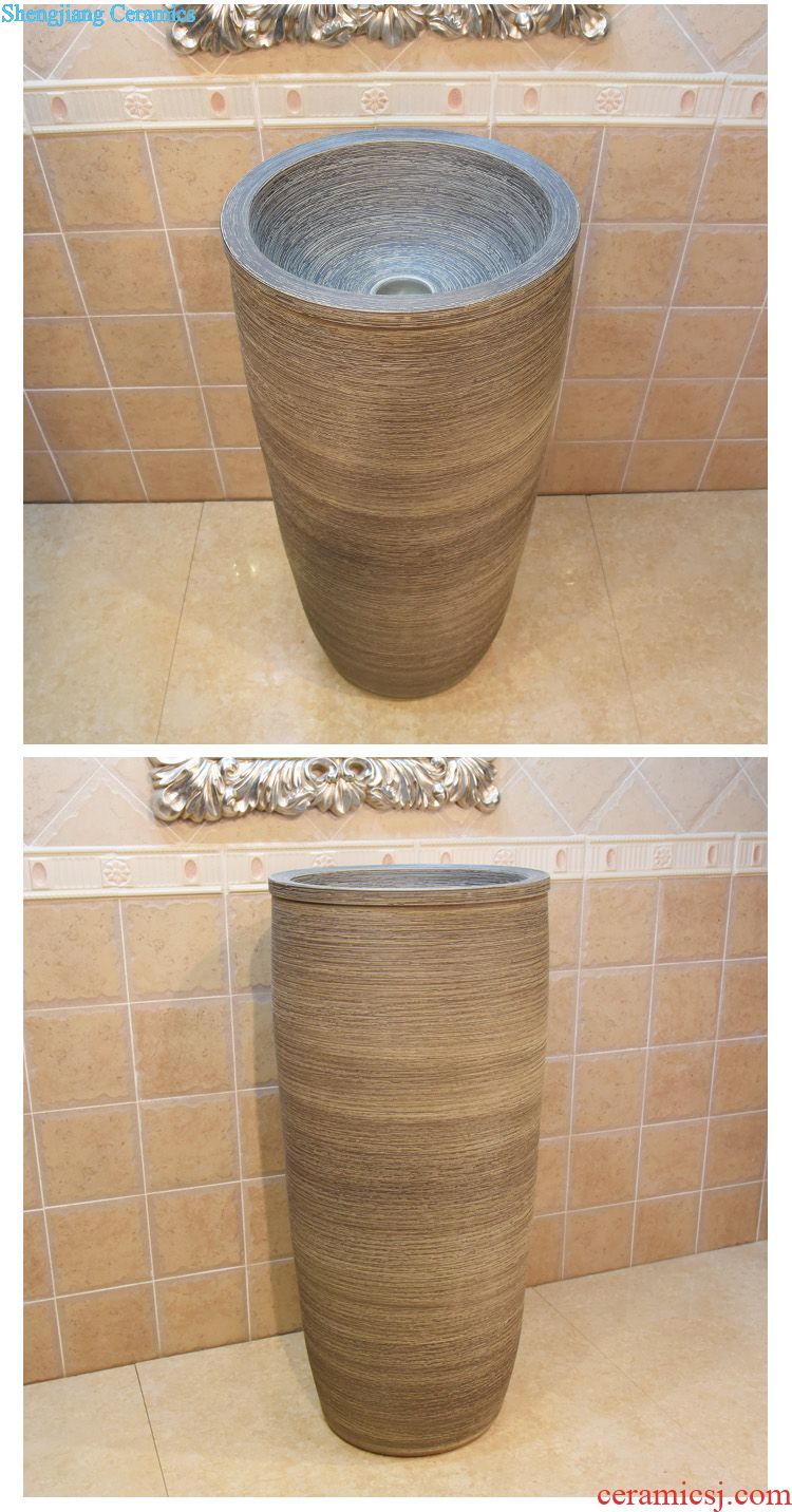 JingYuXuan jingdezhen ceramic basin sinks art basin conjoined one column pillar imitation stone road