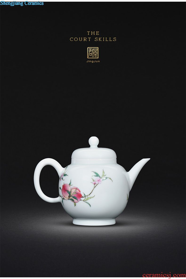 Jingdezhen ceramics with Japanese slag on water bucket small tea to wash water jar is large white tea tea accessories