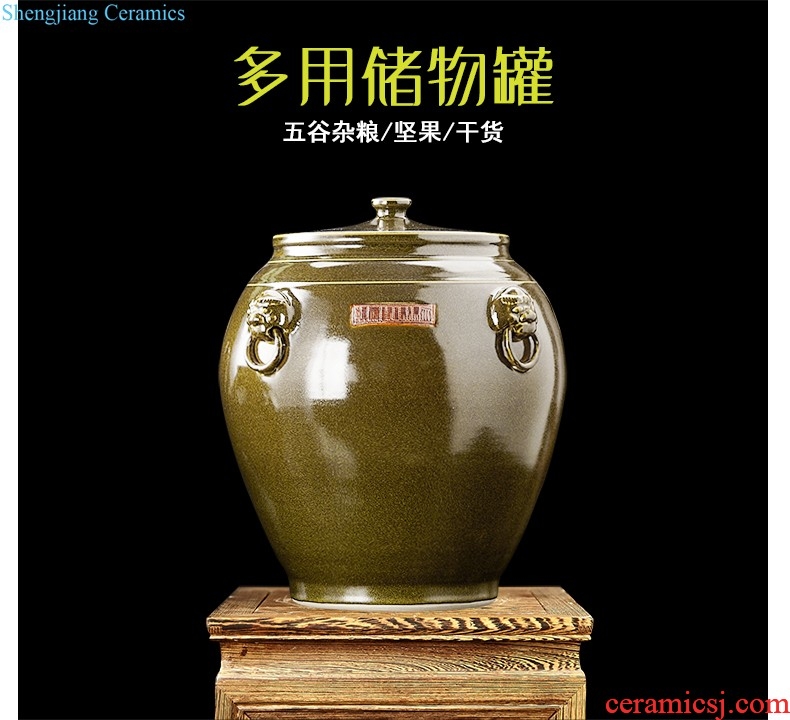 Z010 merry Jingdezhen ceramic decoration of large vase Modern Chinese style household adornment yellow furnishing articles