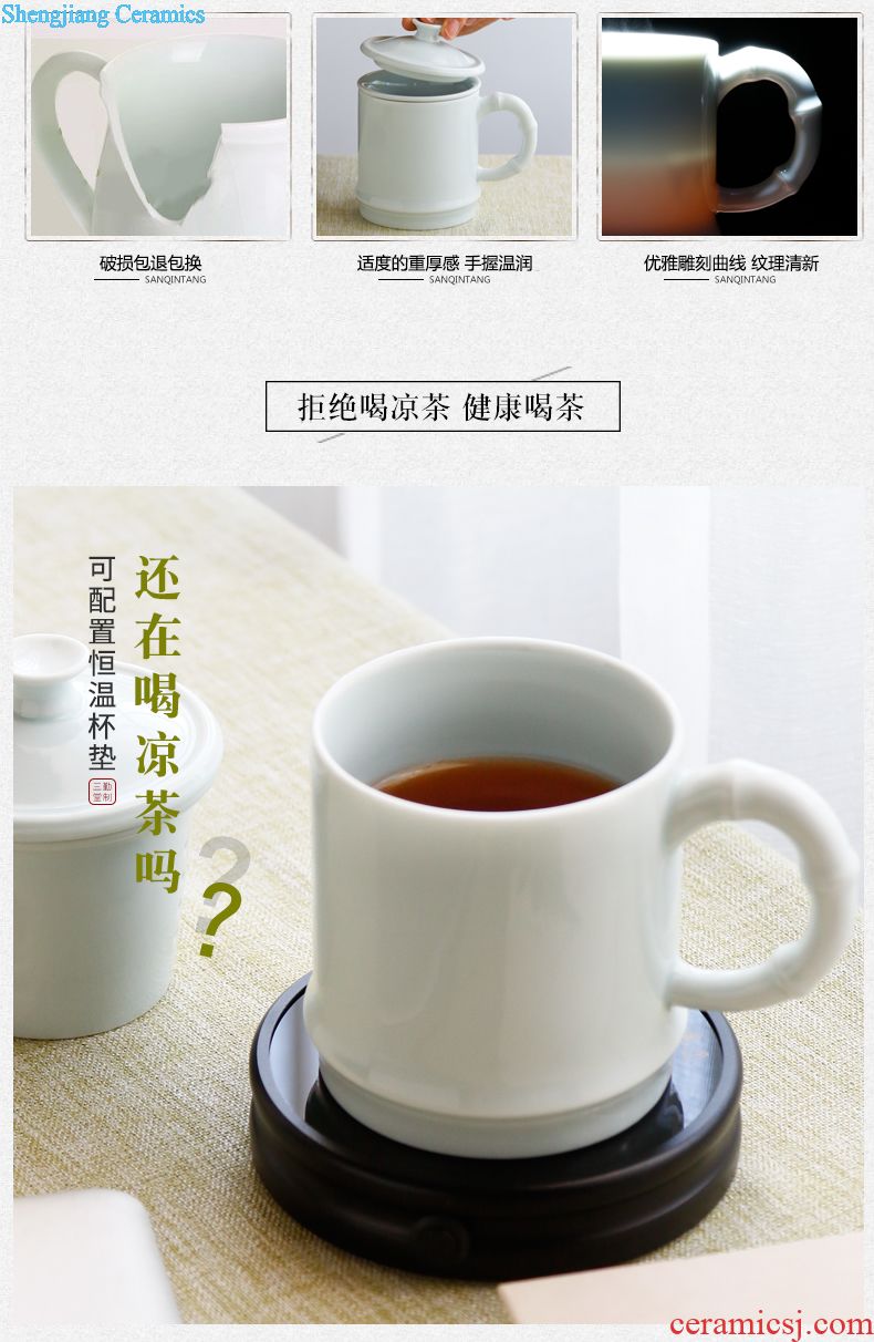 The three regular crack cup a pot of two cup Jingdezhen one person a cup of tea set household travel tea set