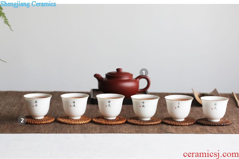 Three frequently hall master cup single cup small jingdezhen ceramic cups kung fu tea set lamp that variable sample tea cup S41118