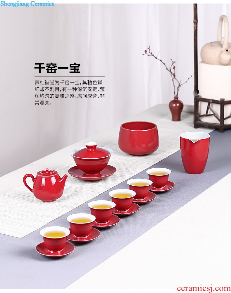 Drink to antique hand secret color porcelain only three tureen ceramic tea bowl of kung fu tea tea cups to bowl