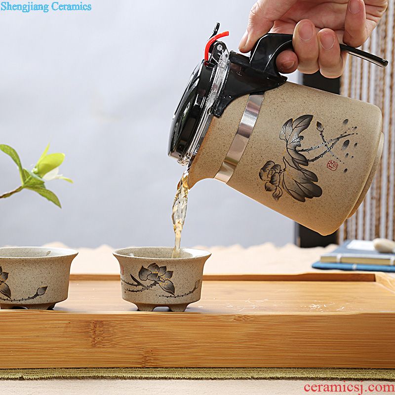 Is Yang large coarse pottery ceramic pu 'er tea pot pot brother wake receives your kiln tea packaging storage jar