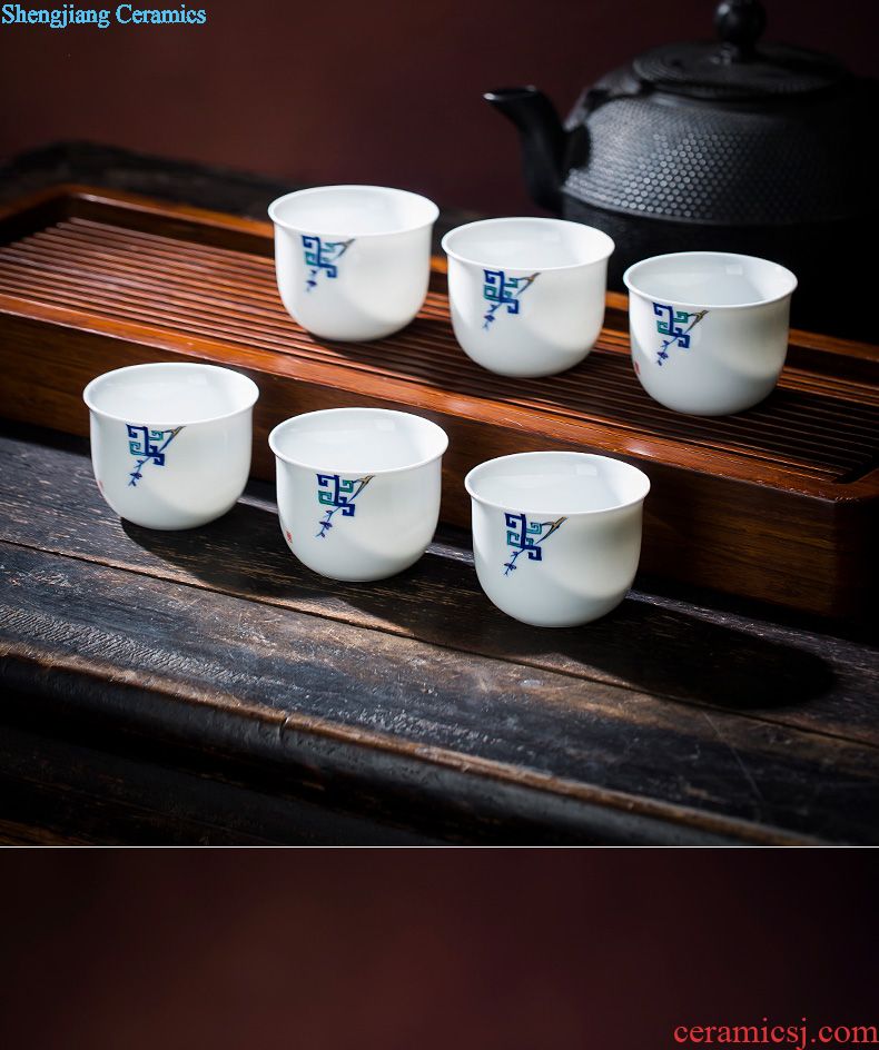St the ceramic kung fu tea master cup hand-painted new boy tong qu sample tea cup set of glasses of jingdezhen tea service