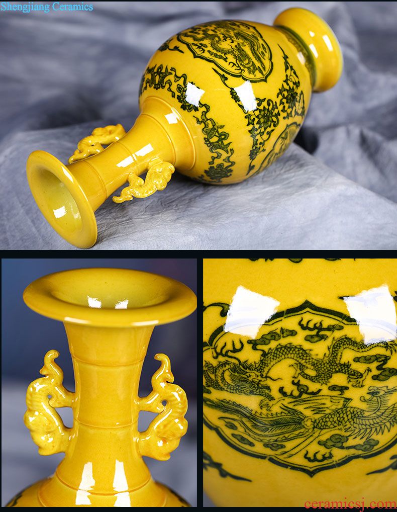 Porcelain of jingdezhen ceramics hydroponic vase sitting room flower arranging American vase fake flower vases, creative furnishing articles