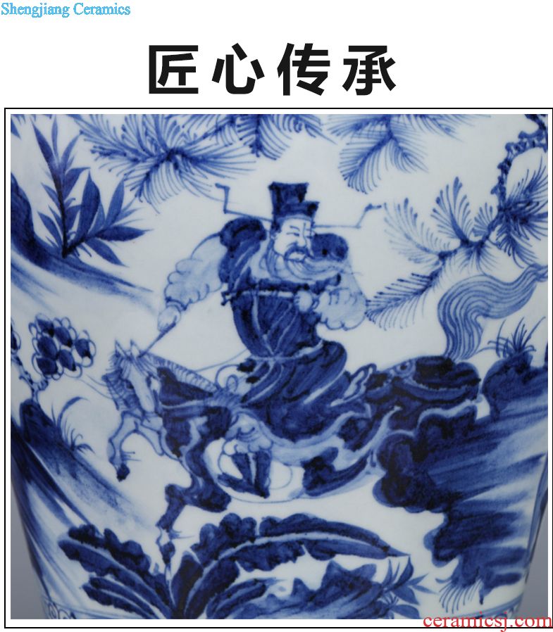 Jingdezhen ceramics antique vase household of Chinese style living room rich ancient frame furnishing articles ice flower arranging porcelain decoration