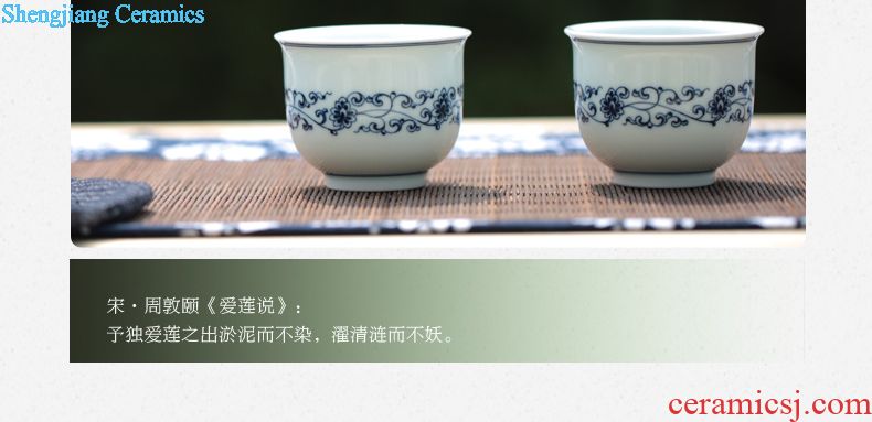 Three frequently hall jingdezhen ceramic kung fu tea tea cups sample tea cup celadon pu-erh tea cup cup S41120 master