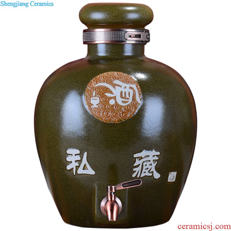 Jingdezhen ceramic jars 10 jins 20 jins 30 jins bubble jars bottle jars with leading wine jar it hip flask