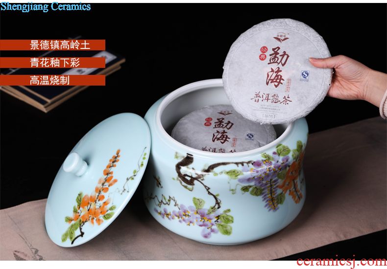 Antique vase ears of jingdezhen ceramics kiln fashion furnishing articles housewarming landing sitting room household act the role ofing is tasted
