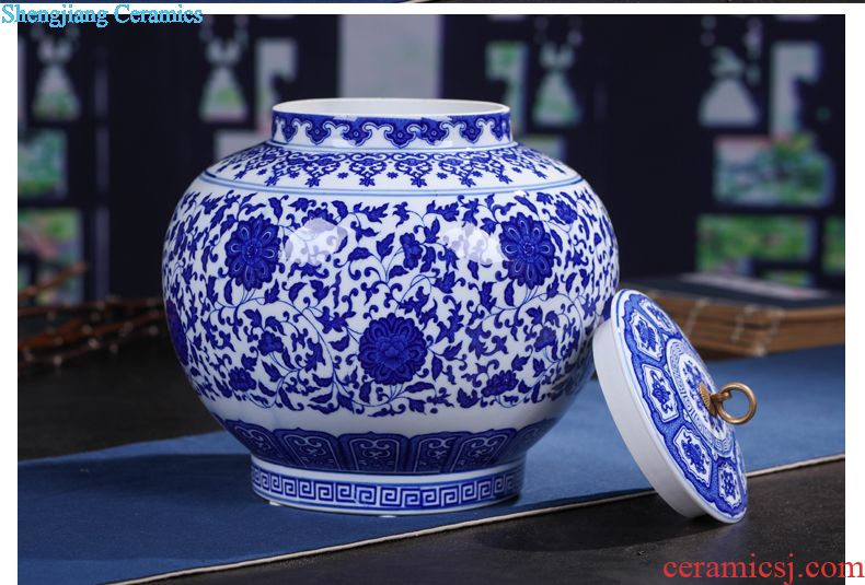 Jingdezhen ceramics China red Chinese TV ark vase table furnishing articles contemporary and contracted decoration accessories