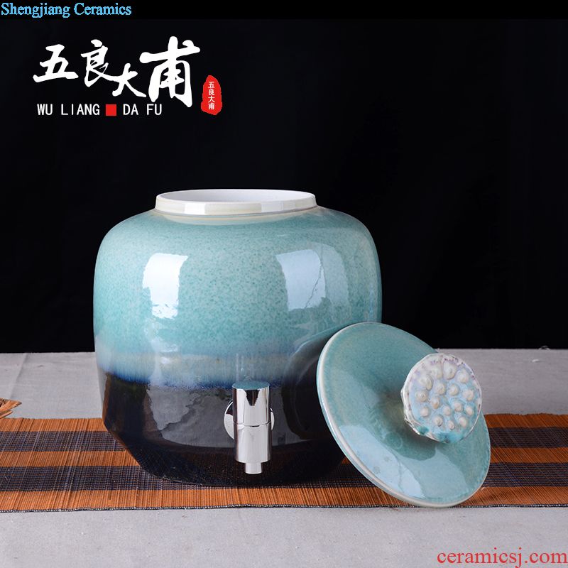 Jingdezhen archaize jar 10 jins 20 jins 30 jins 50 kg to big it household GuanPing sealing ceramic liquor