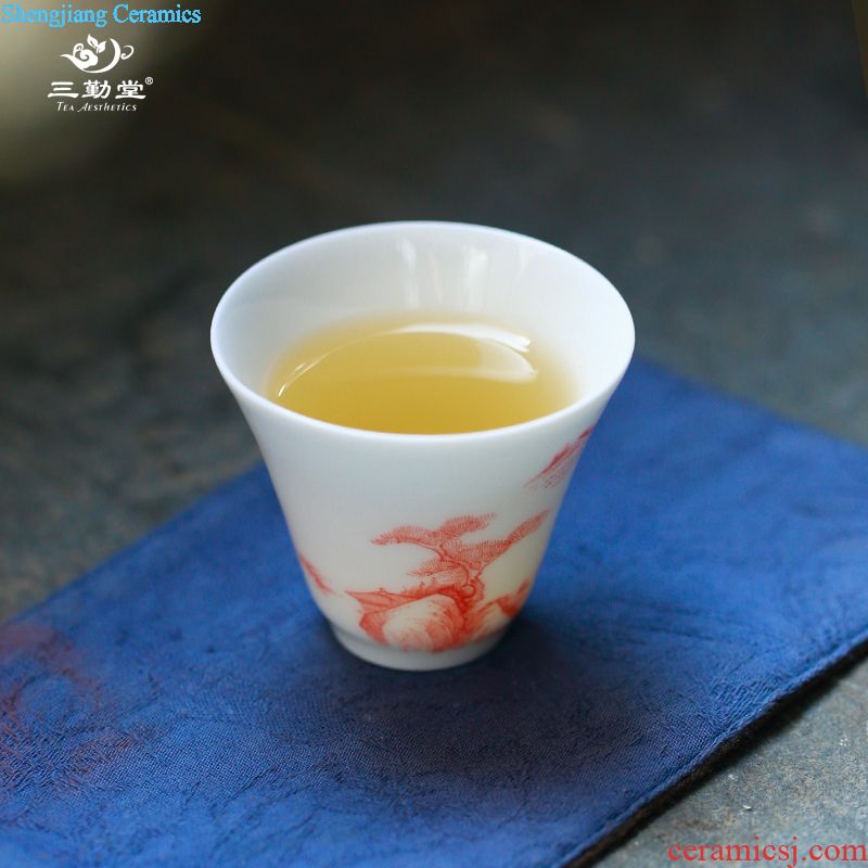 Three frequently don white porcelain teapot jingdezhen ceramic filter teapot mini office household S21021 kung fu tea sets