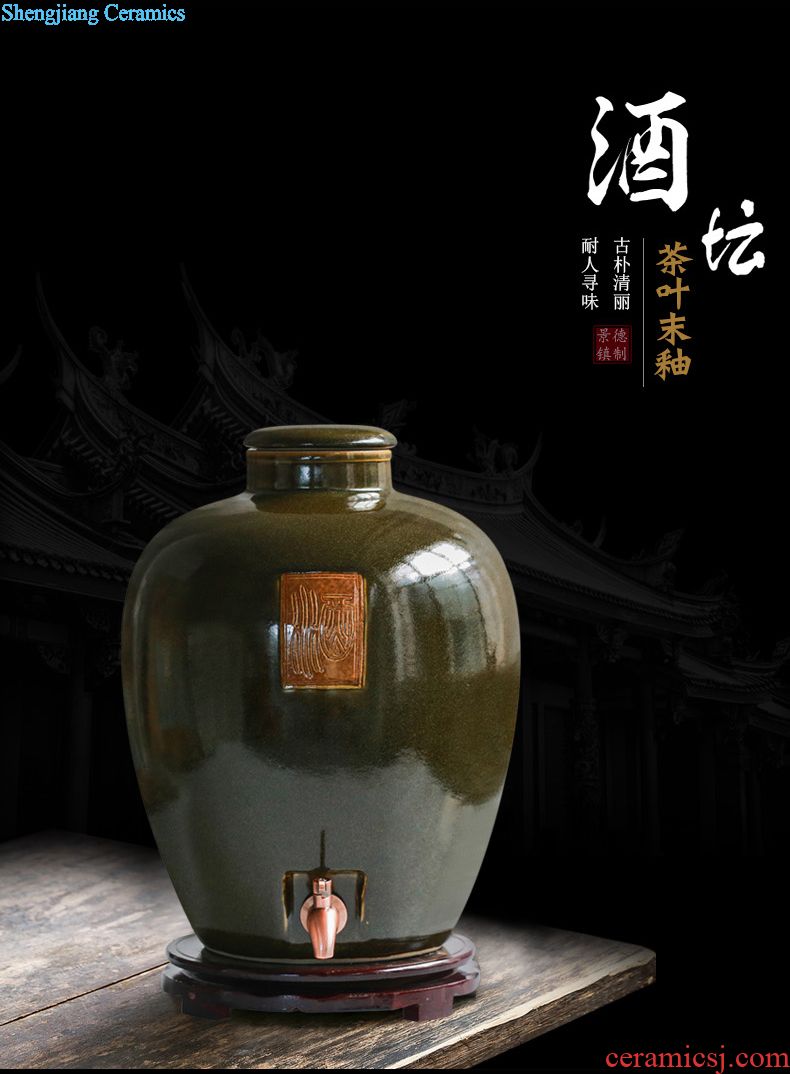 Ceramic jars hoard save it household seal 10 jins 20 50 kg to bubble wine archaize liquor jar with cover