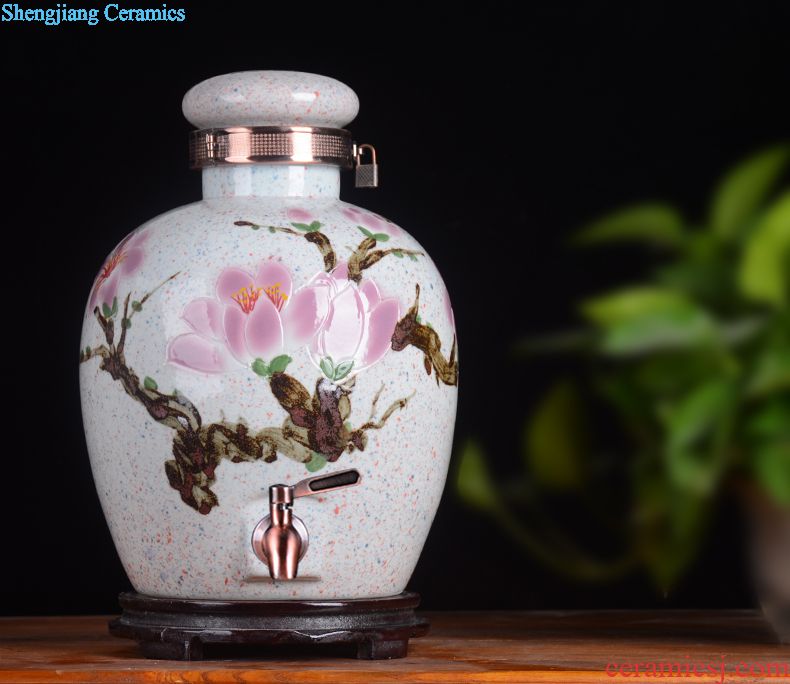 Jingdezhen ceramic bottle archaize little wine jars 1 catty 5 jins of 10 jins put liquor bottles of household ceramic seal pot