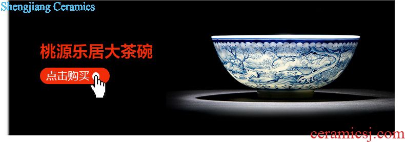 Jingdezhen ceramic hand-painted porcelain sample tea cup individual cup Landscape recluse Master cup all hand kung fu tea cups