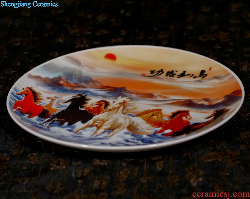 Contemporary and contracted jingdezhen ceramics powder enamel vase wine bottle Chinese handicraft art porch