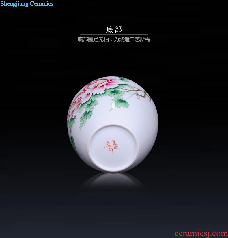 Jingdezhen ceramic hand-painted plum flower decoration vase furnishing articles of Chinese style living room TV cabinet process furnishings porcelain