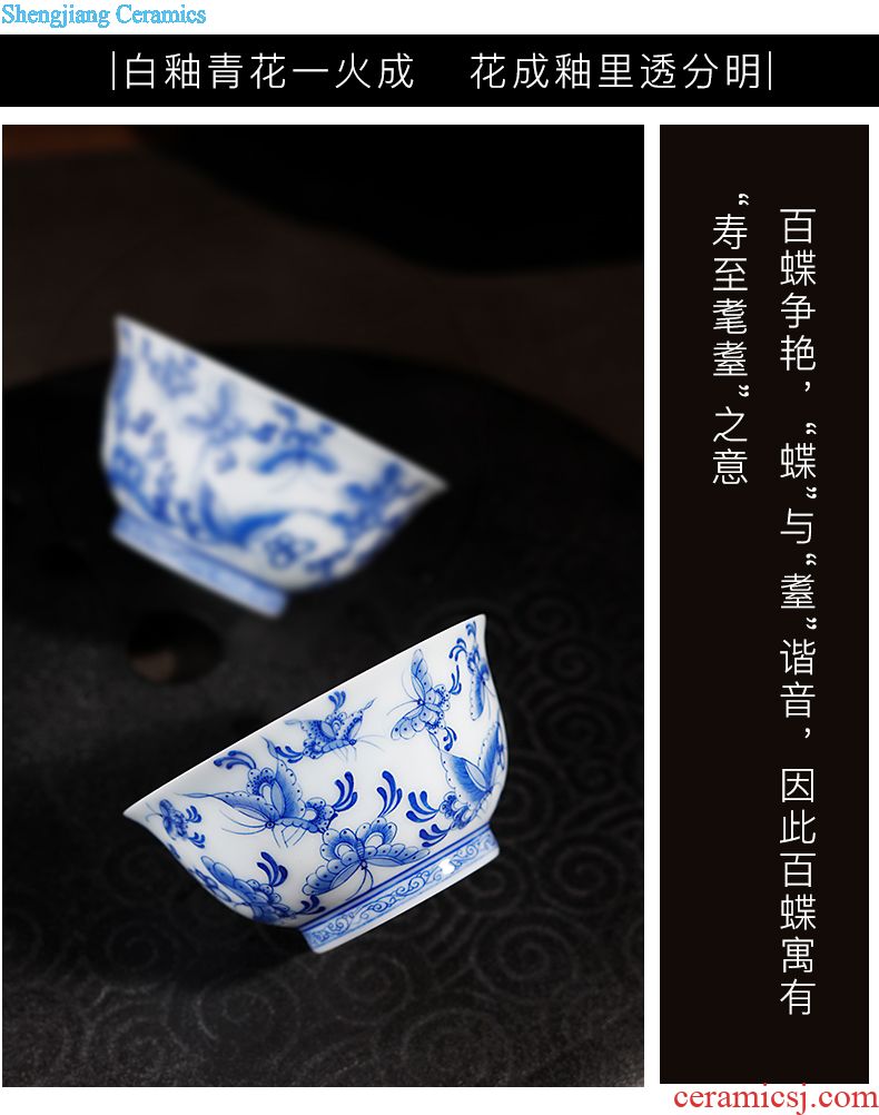 Jingdezhen hand-painted ceramic seal pot caddy powder enamel storage tanks and receives kung fu tea accessories