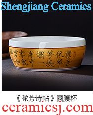 The big ocean's hand-painted porcelain cup master cup of jingdezhen ceramic sample tea cup manual kung fu tea tea cup