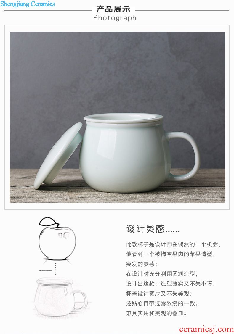 The three frequently your kiln crack cup a pot of two cup The portable travel was suit jingdezhen ceramic tea set filter