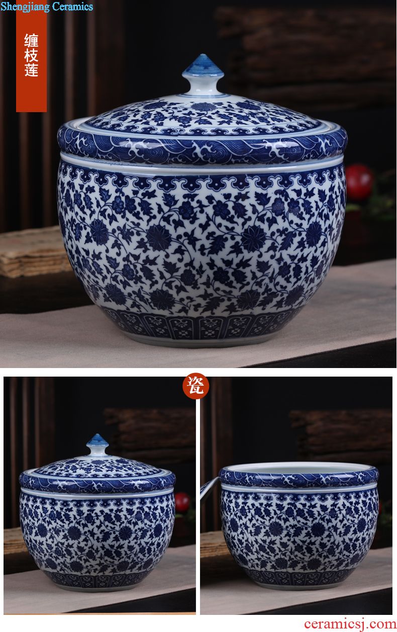 Jingdezhen blue and white vase sitting room home furnishing articles household ceramics handicraft modern classical ideas to restore ancient ways