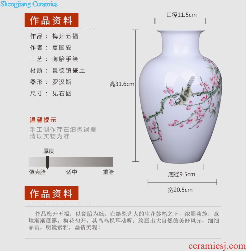 Mesa of jingdezhen blue and white porcelain ceramic flower vases furnishing articles home sitting room adornment retro flower implement process