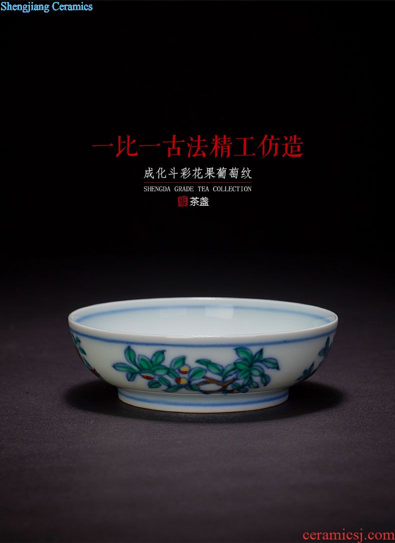 Santa teacups hand-painted ceramic curios kungfu heavy color ink best crane figure cup all hand of jingdezhen tea service master