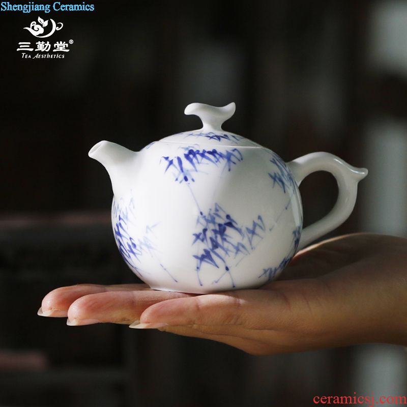 The three frequently colored enamel colour kung fu master cup single cup jingdezhen ceramic sample tea cup manual TZS288 cups